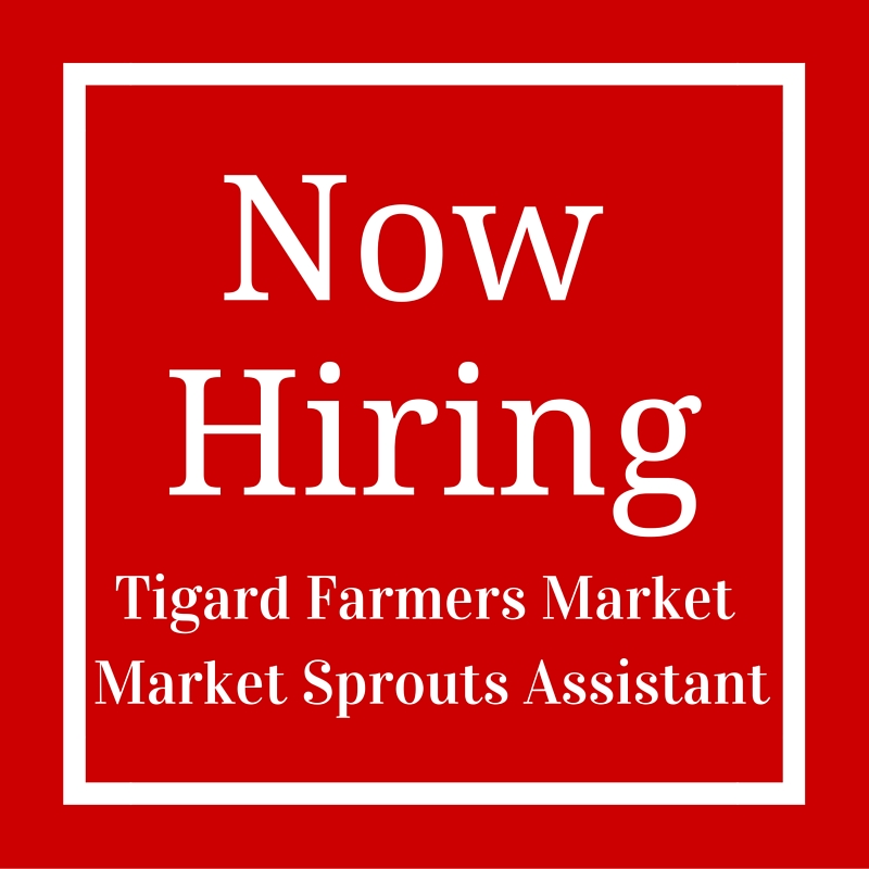 Now Hiring! Market Sprouts Assistant