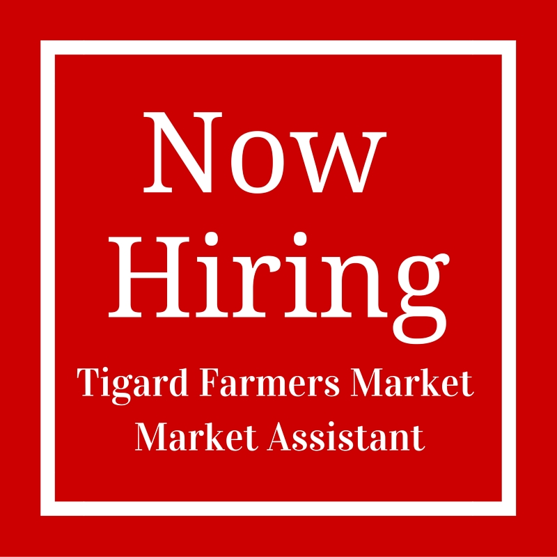 Now hiring! Market Assistant